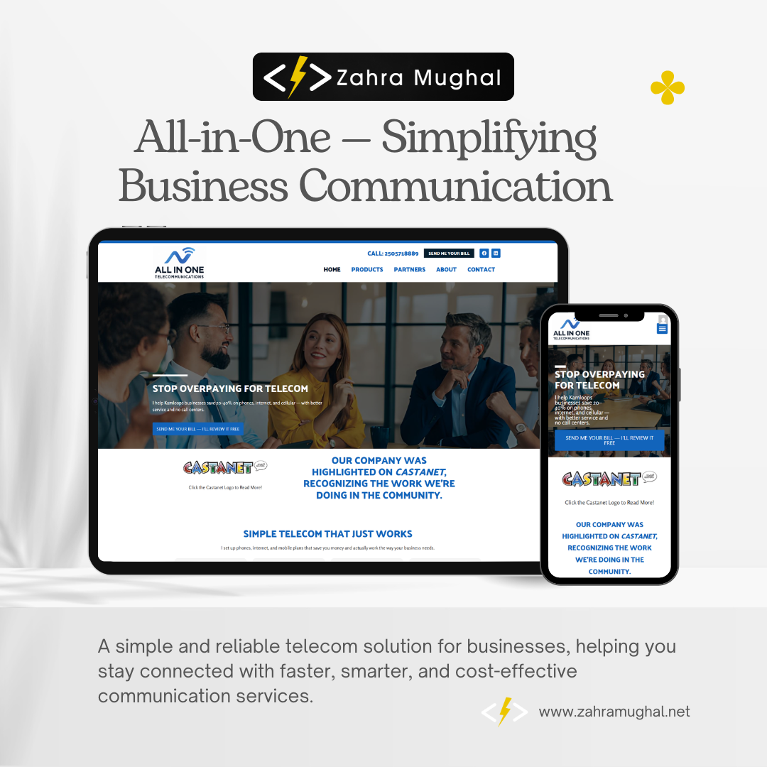 All-in-One Telecommunication Website